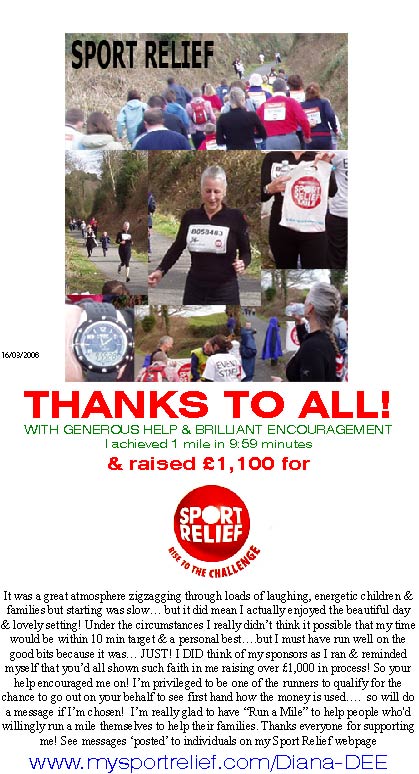 Sport Relief - Thanks to all